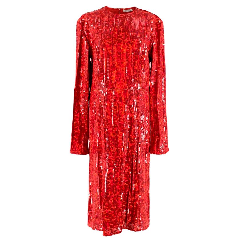 Nina Ricci Sequin Embellished Georgette Dress - Size US10  For Sale