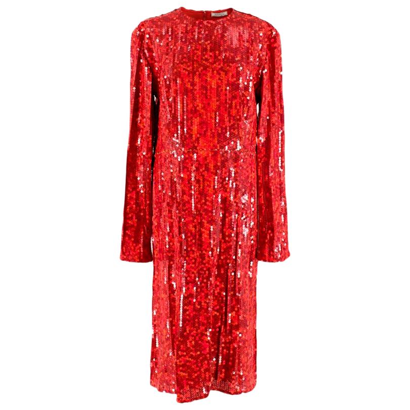 Nina Ricci Sequin Embellished Georgette Dress - Size US 10