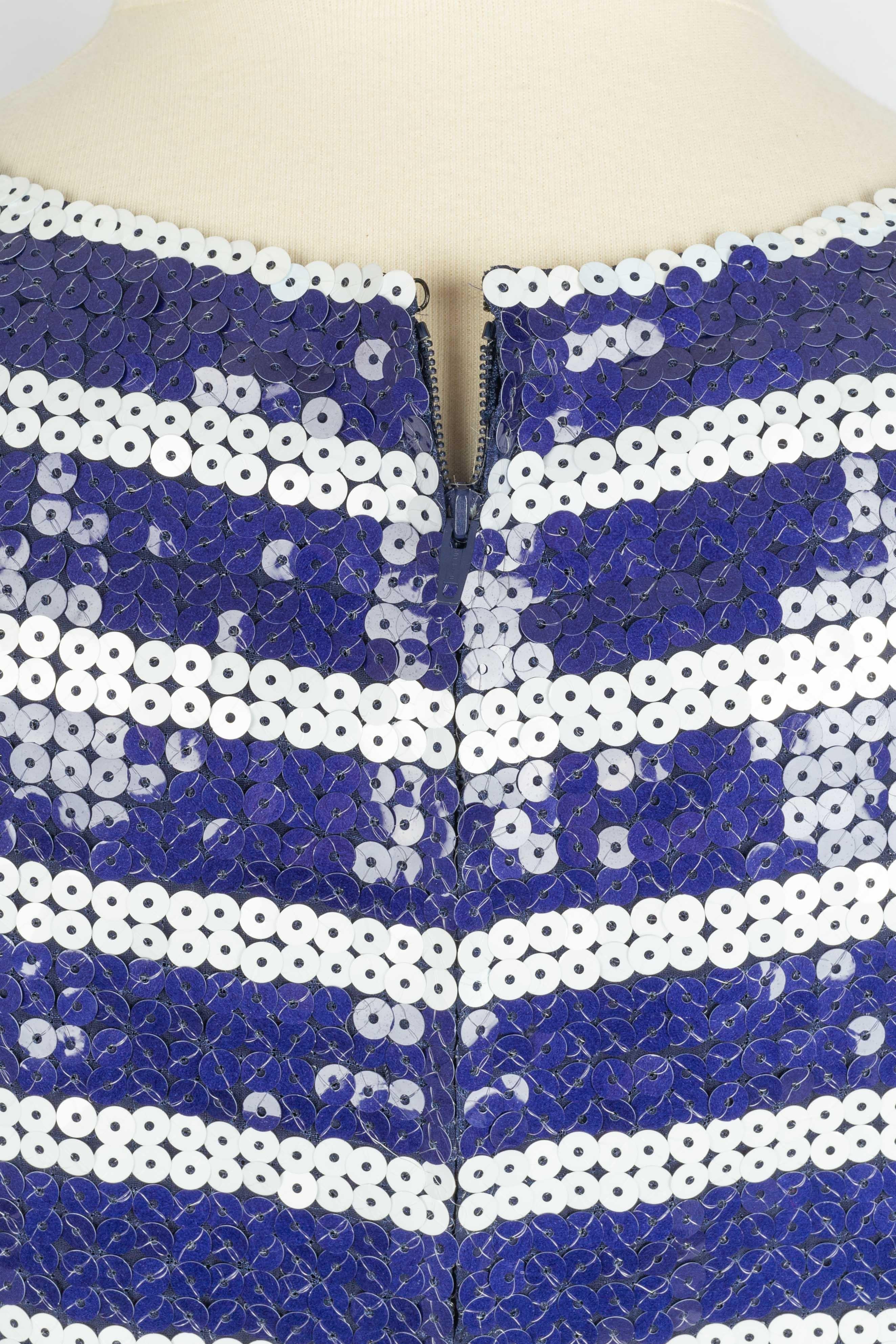 Nina Ricci sequined top Haute Couture For Sale 1
