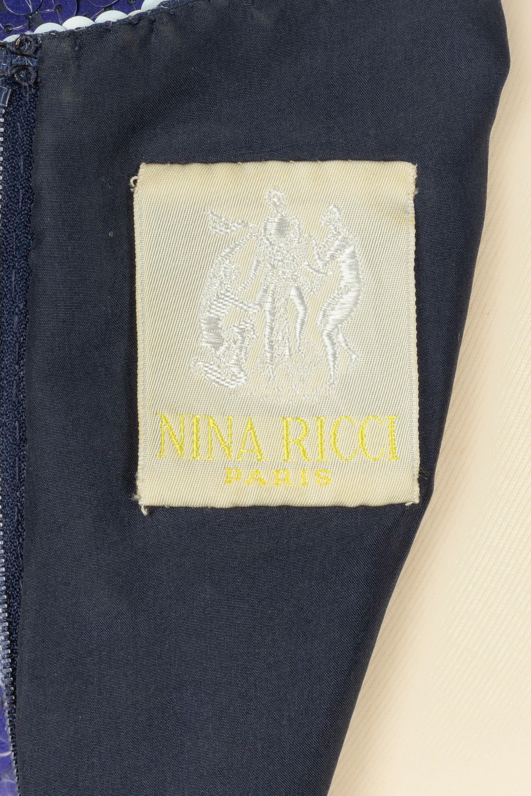 Nina Ricci sequined top Haute Couture For Sale 4