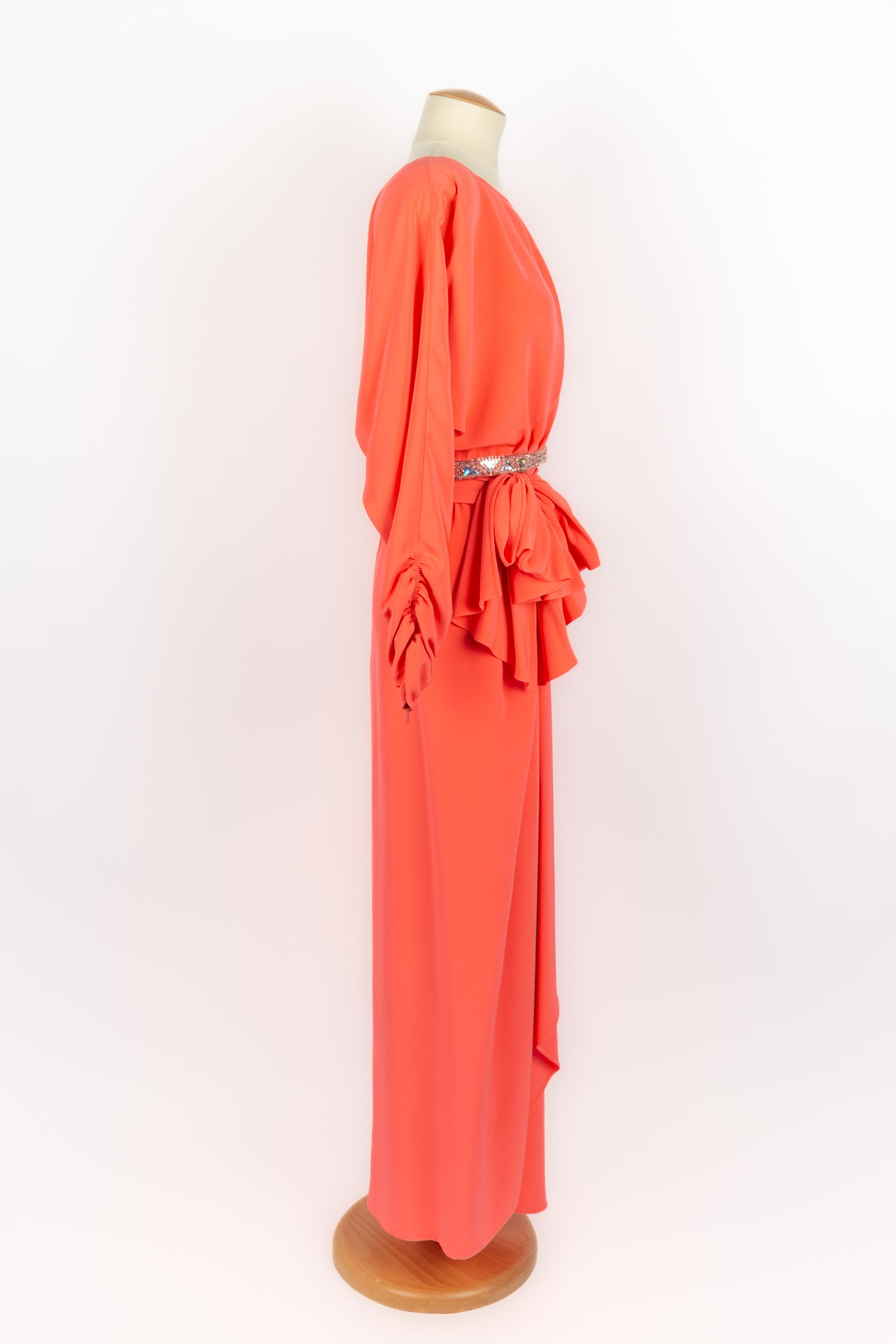Red Nina Ricci set Haute Couture 1991 For Sale