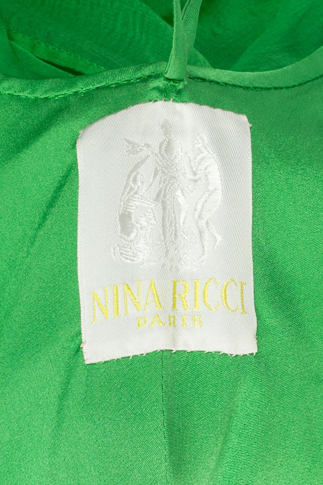 Abito in seta Nina Ricci Haute Couture in vendita 5
