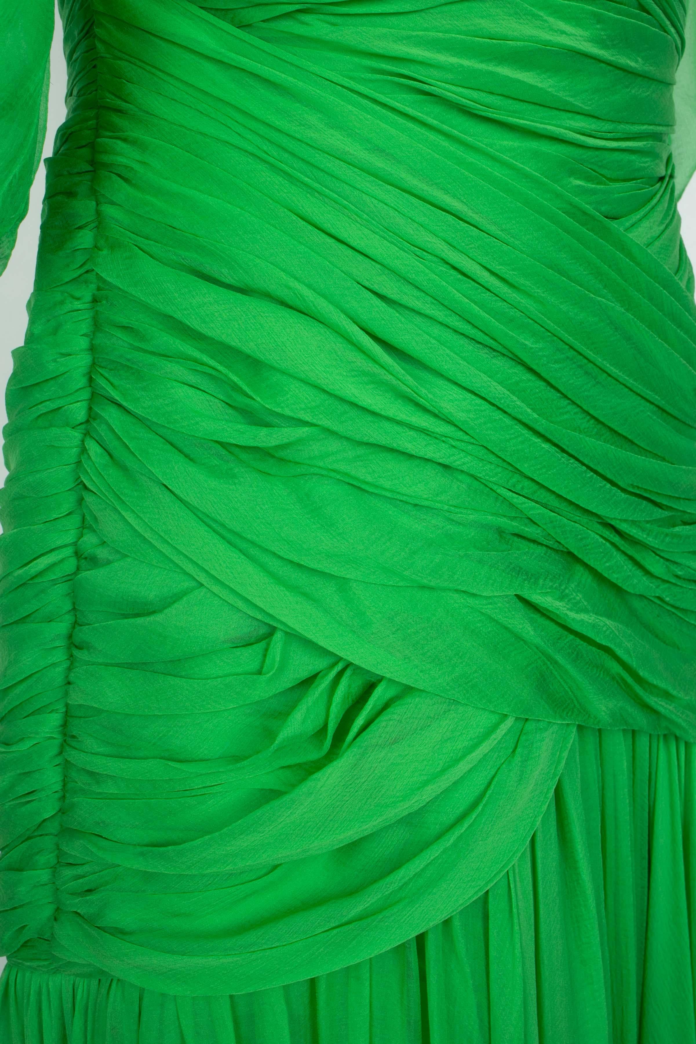 Abito in seta Nina Ricci Haute Couture In condizioni ottime in vendita a SAINT-OUEN-SUR-SEINE, FR