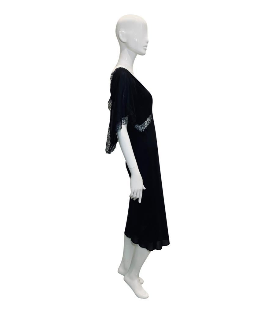 Nina Ricci Silk Lace Detailed Dress In Excellent Condition For Sale In London, GB