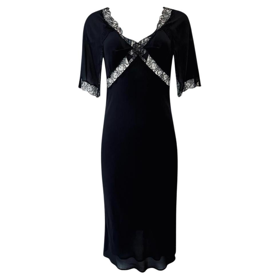 Nina Ricci Silk Lace Detailed Dress For Sale