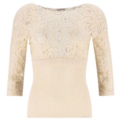 Nina Ricci Silk Lace Top