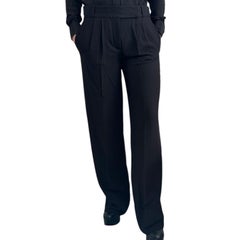 Nina Ricci Silk Wide leg Trousers Black size FR 36 Wide leg High rise Pleated