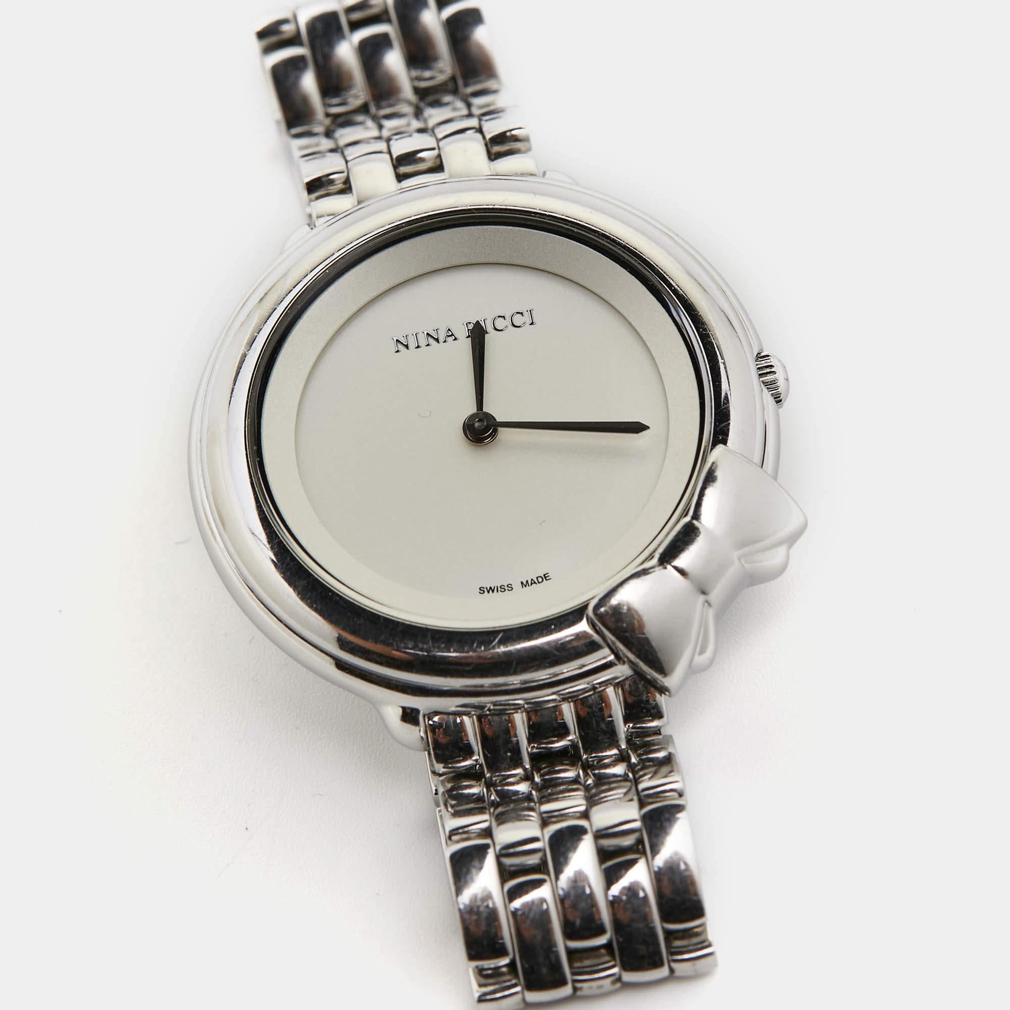 Nina Ricci Silver Stainless Steel NR089015 Women's Wristwatch 35 mm 7