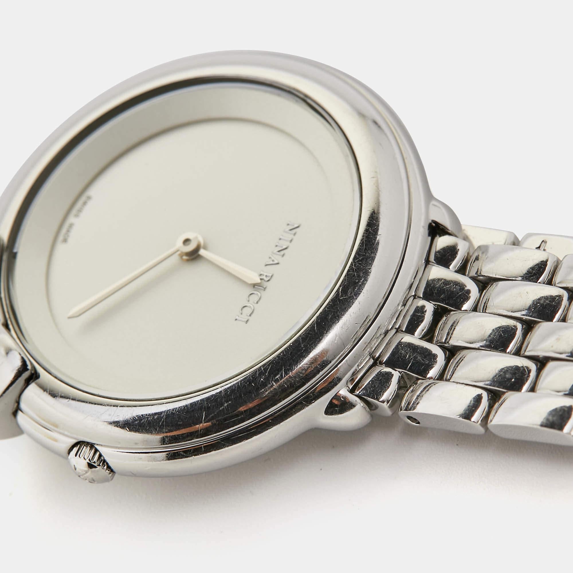 Nina Ricci Silver Stainless Steel NR089015 Women's Wristwatch 35 mm 5