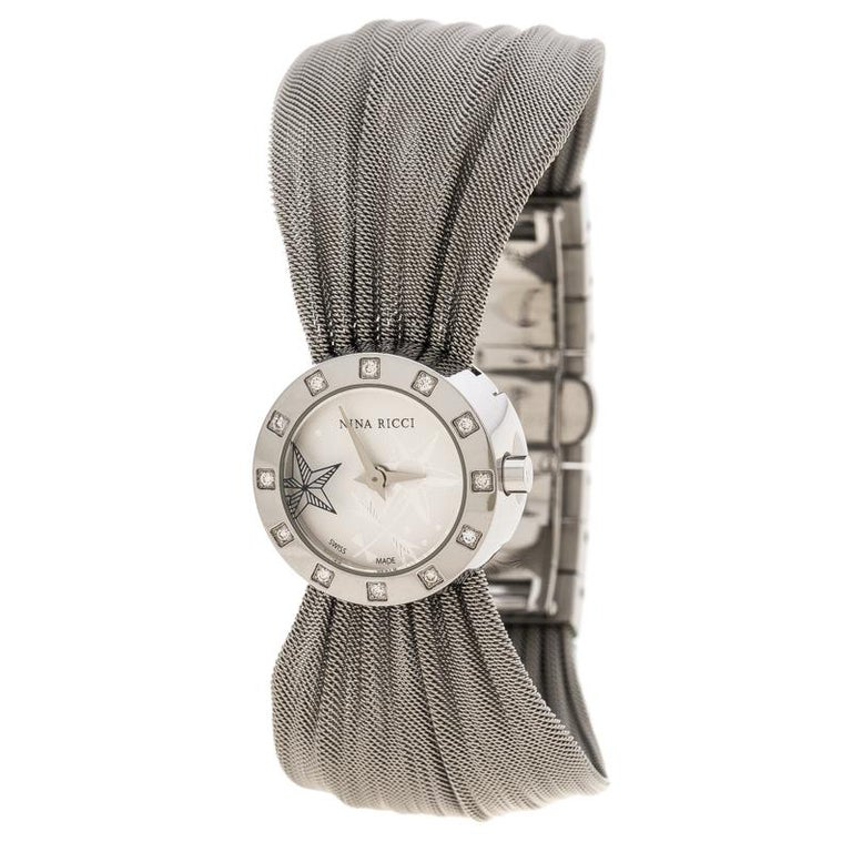 Nina Ricci Silver White Stainless Steel and Diamonds N021.12  display picture 3