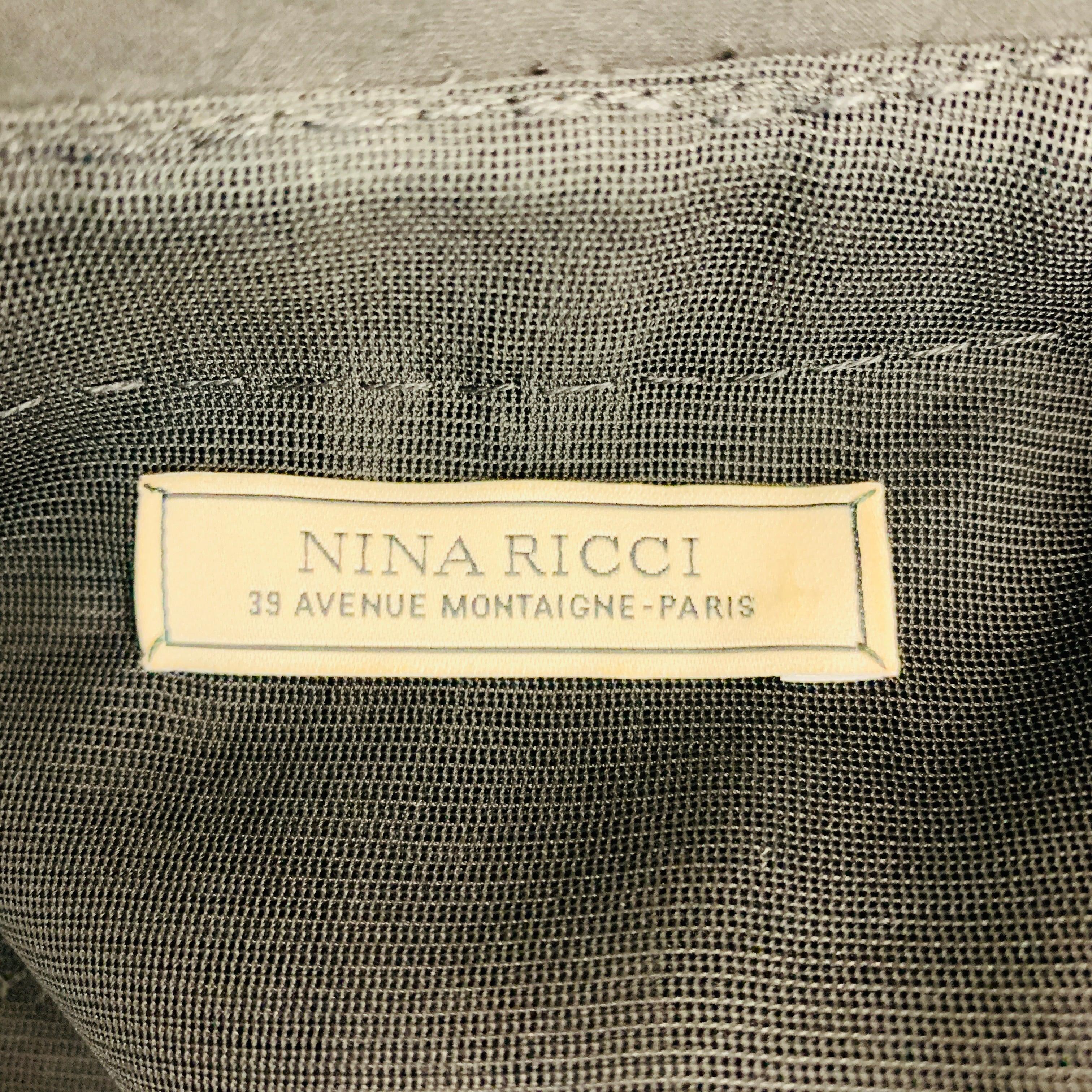 NINA RICCI Size 6 Black Silk Layered  Blazer For Sale 2