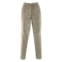 NINA RICCI Size S Grey Cotton Blend Corduroy Slim Fit Casual Pants