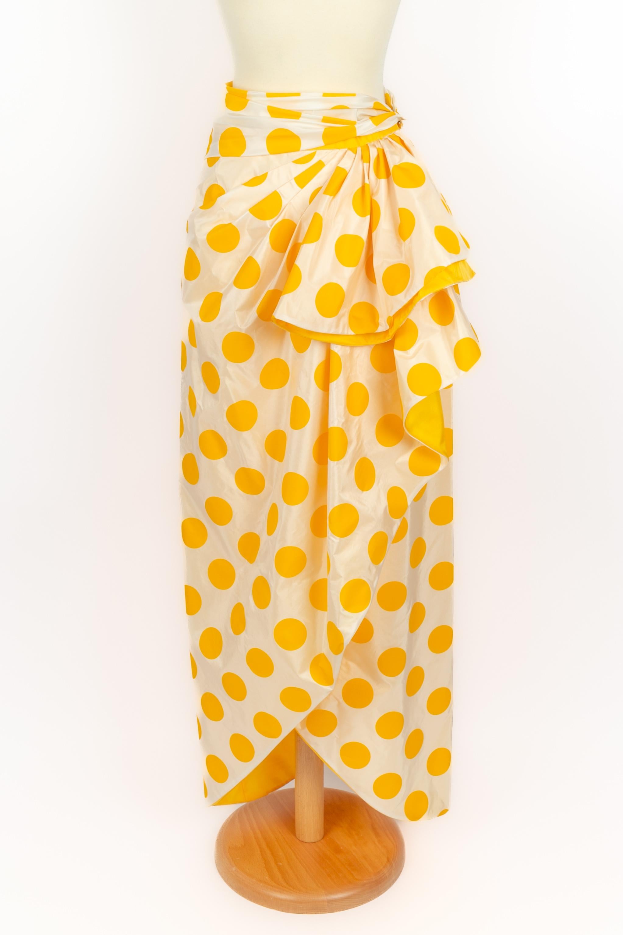 Orange Jupe Nina Ricci Haute Couture 1990 en vente