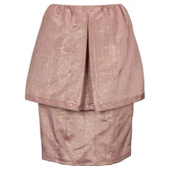Gonna di Nina Ricci in cotone rosa impreziosito dall'oro