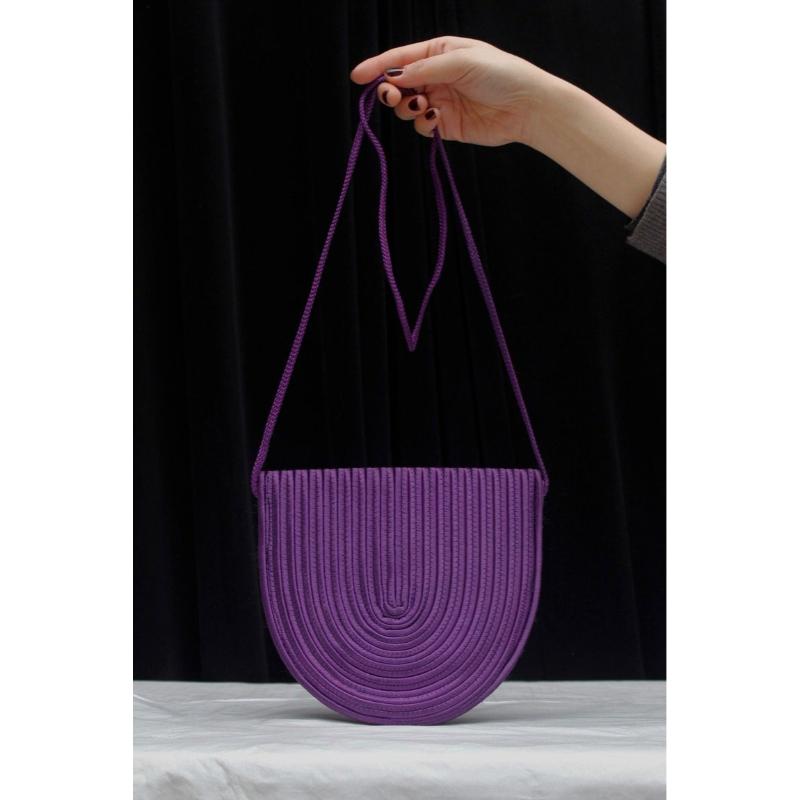 Women's Nina Ricci Small Clutch in Purple Passementerie For Sale
