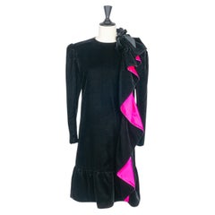 Nina Ricci velvet dress by Gerard Pipart Haute Couture circa 1990