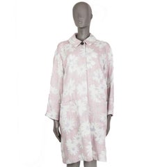 NINA RICCI viscose REVERSE FLORAL TWEED Coat Jacket 44 XL