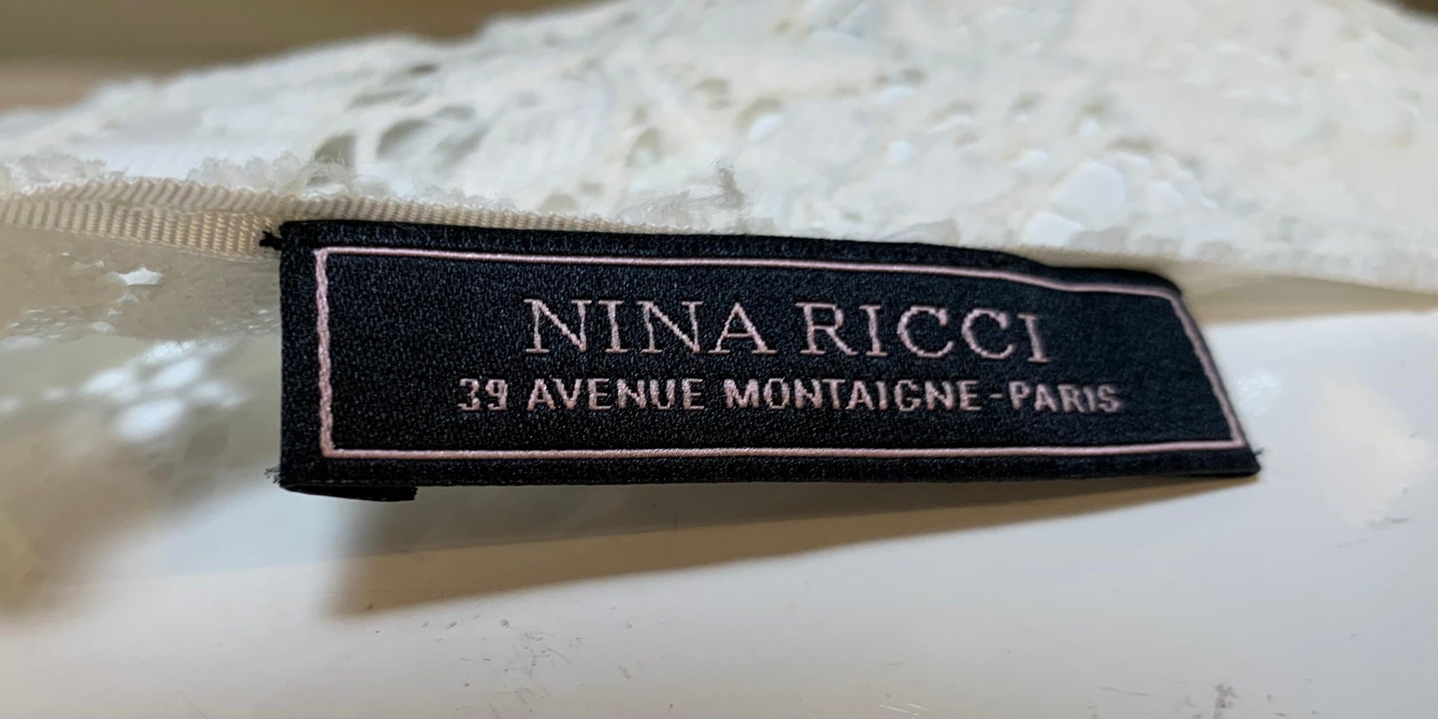 Nina Ricci Weißes Minikleid aus Spitze, 2000er Jahre im Zustand „Hervorragend“ im Angebot in Los Angeles, CA