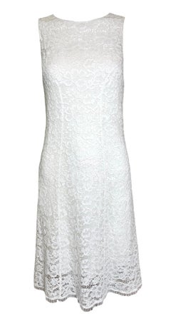 Nina Ricci Weißes Minikleid aus Spitze, 2000er Jahre