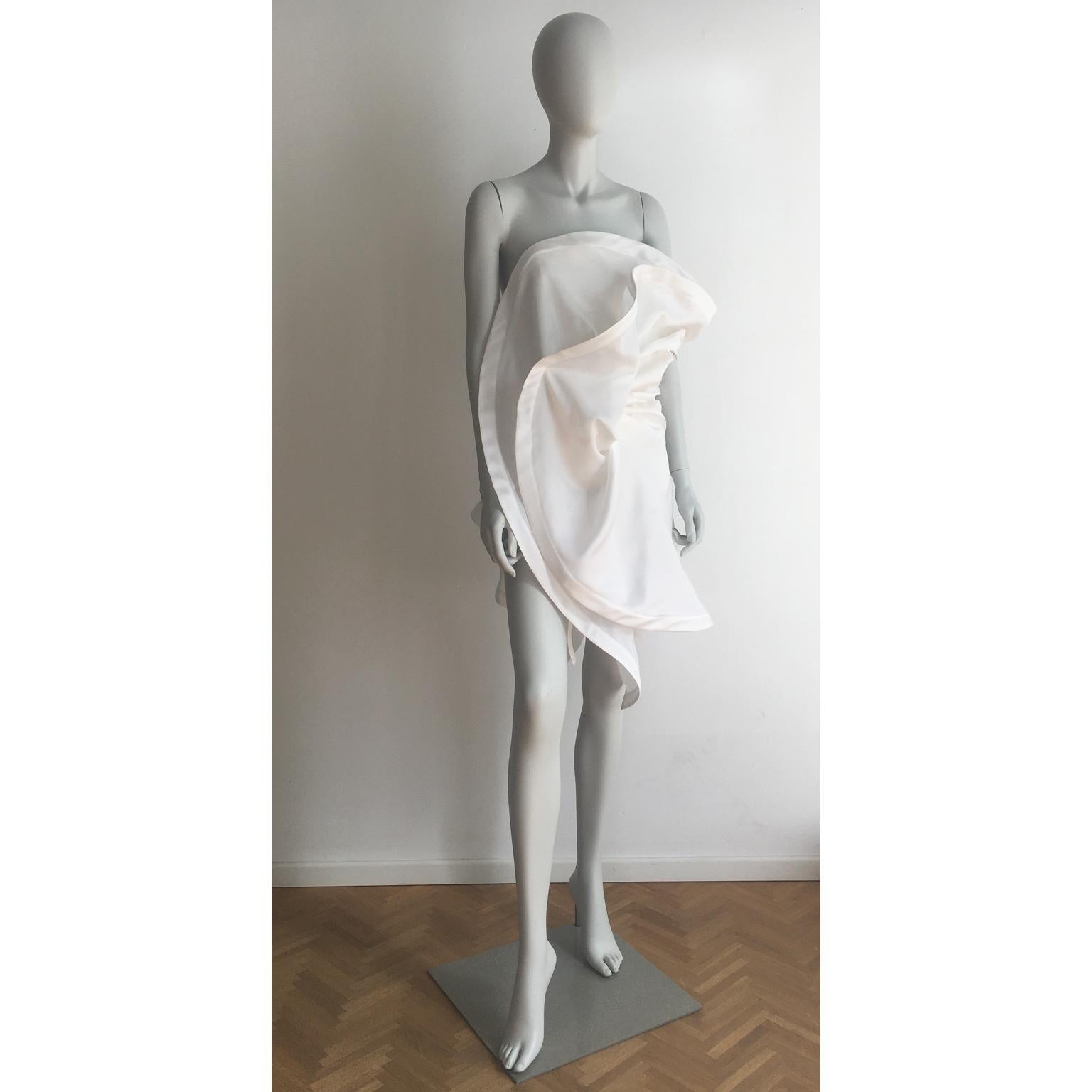 Nina Ricci White Silk Corset Draping Top BNWT Runway ss 2020 For Sale 3
