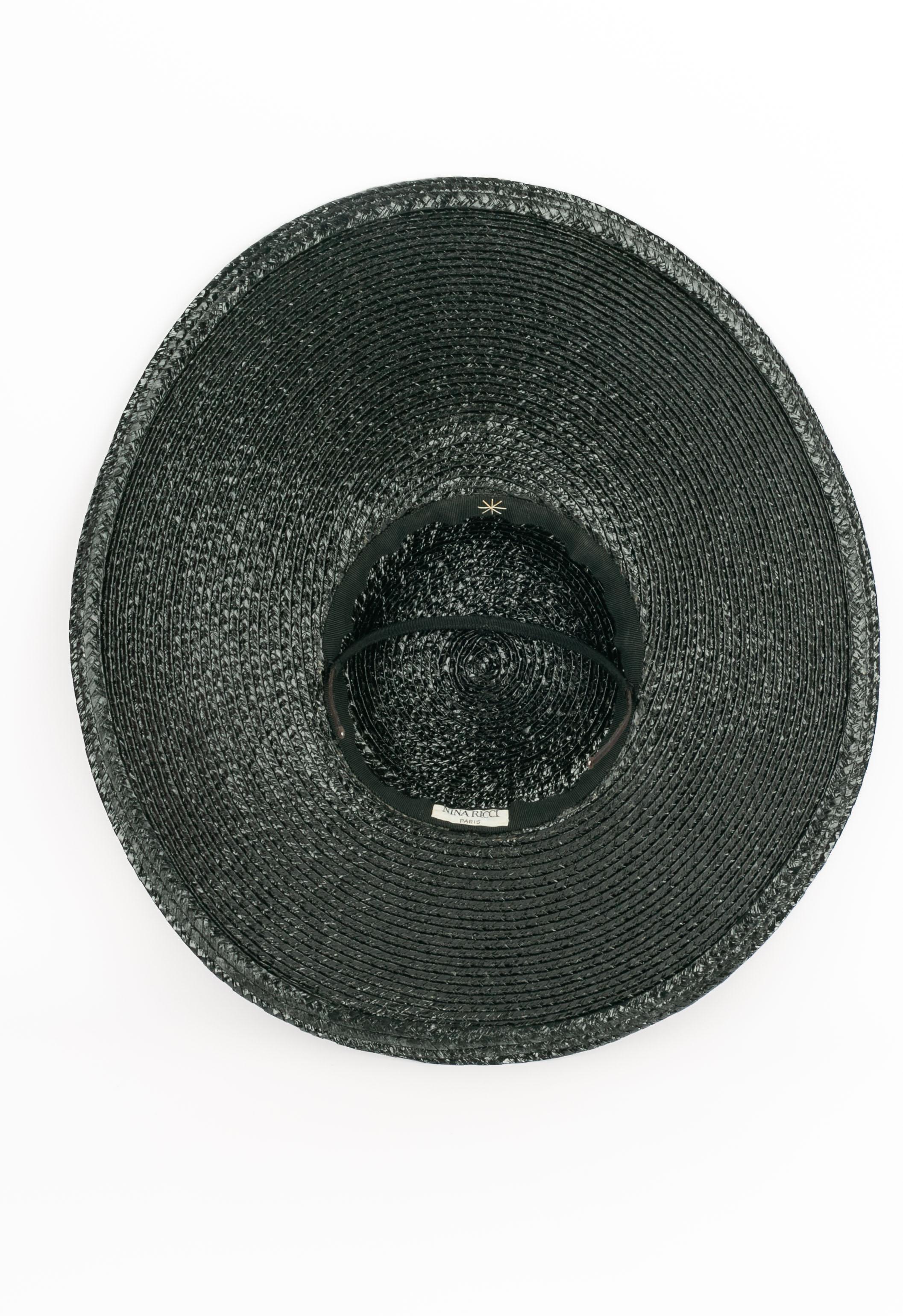 Nina Ricci wide-brimmed hat In Excellent Condition For Sale In SAINT-OUEN-SUR-SEINE, FR
