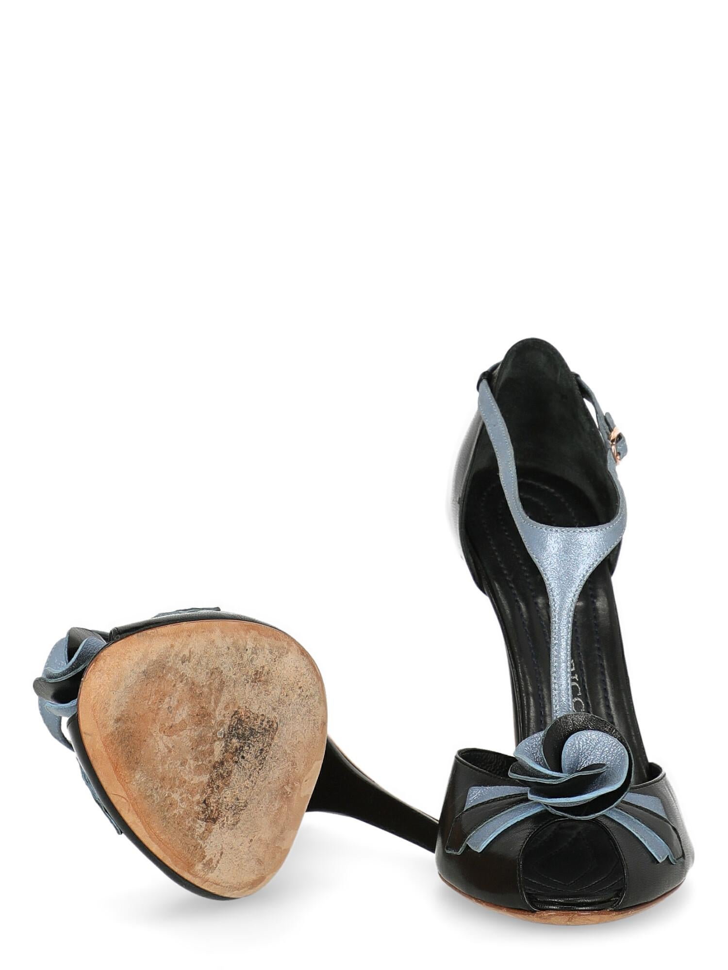 Women's Nina Ricci  Women   Sandals  Black, Navy Leather EU 39 For Sale
