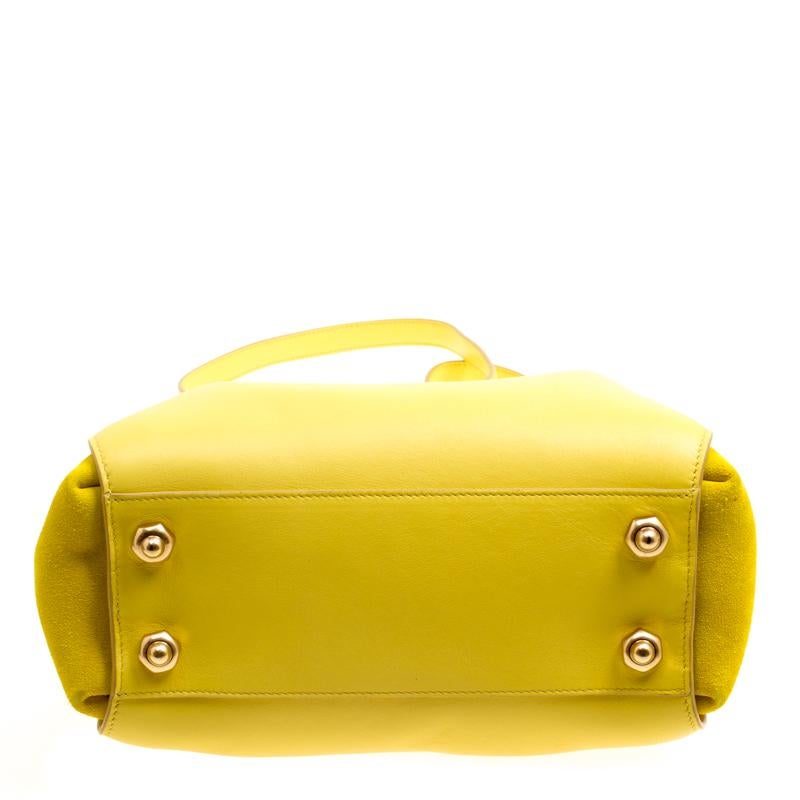 Nina Ricci Yellow Leather Small Marche Tote 4