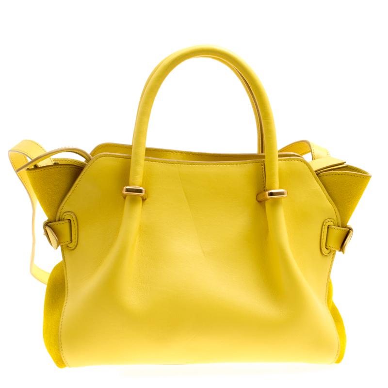 Nina Ricci Yellow Leather Small Marche Tote For Sale at 1stDibs ...