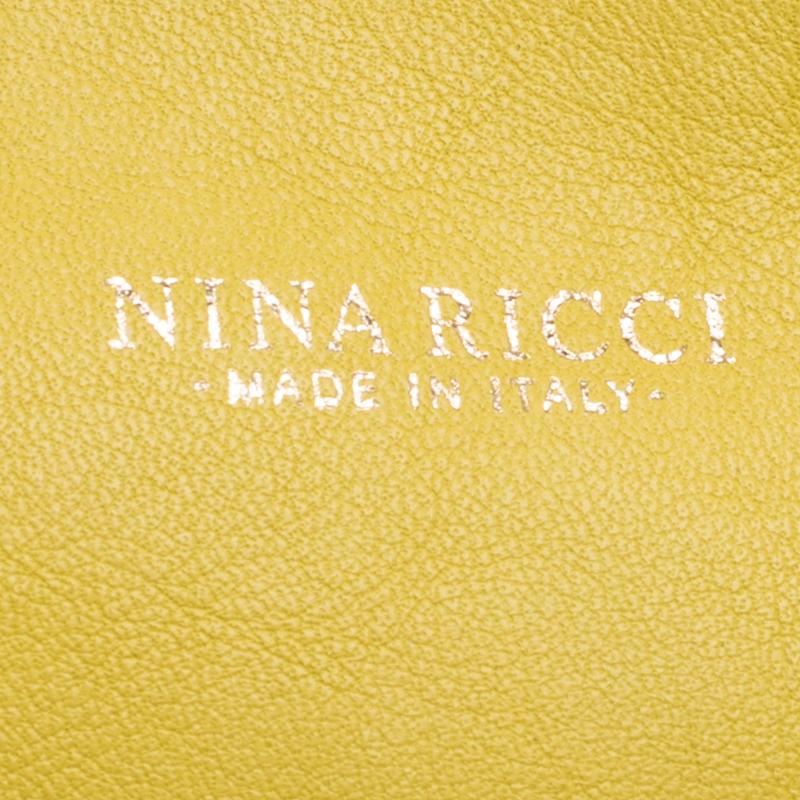 Nina Ricci Yellow Leather Small Marche Tote 2