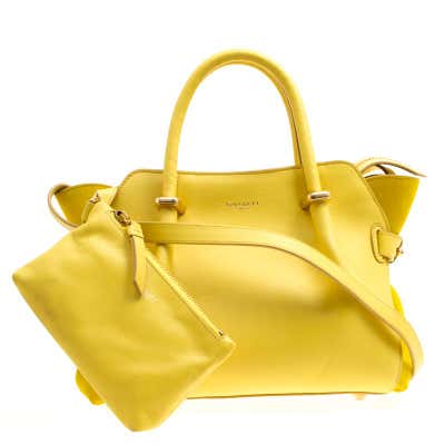 Nina Ricci Yellow Leather Small Marche Tote For Sale at 1stdibs