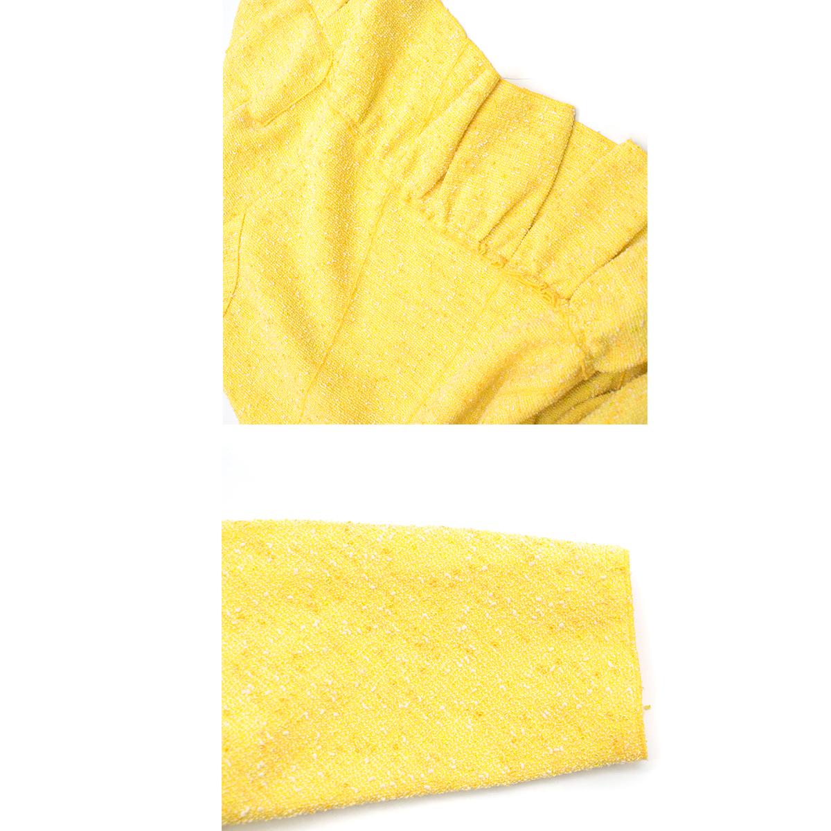 Nina Ricci Yellow Tweed Jacket - Size US 6 For Sale 5