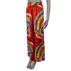NINA + RIHANNA PARASAKI CORAL multi silk MELINA PARADEISOS WIDE Pants S/M
