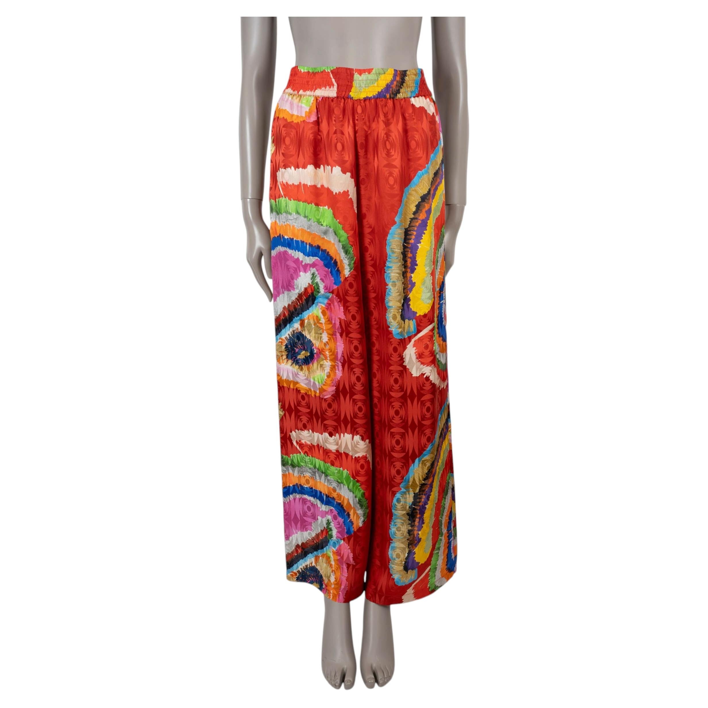 NINA + RIHANNA PARASAKI CORAL multi silk MELINA PARADEISOS WIDE Pants S/M
