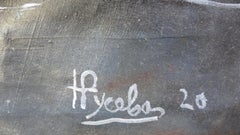 Composición Pintura Abstracta Lienzo Colores Rojo Verde Azul Gris Blanco Rosa Negro