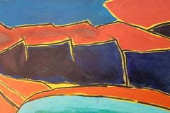 Rocky Mountain - Abstract Oil Painting Red Black Green Blue White