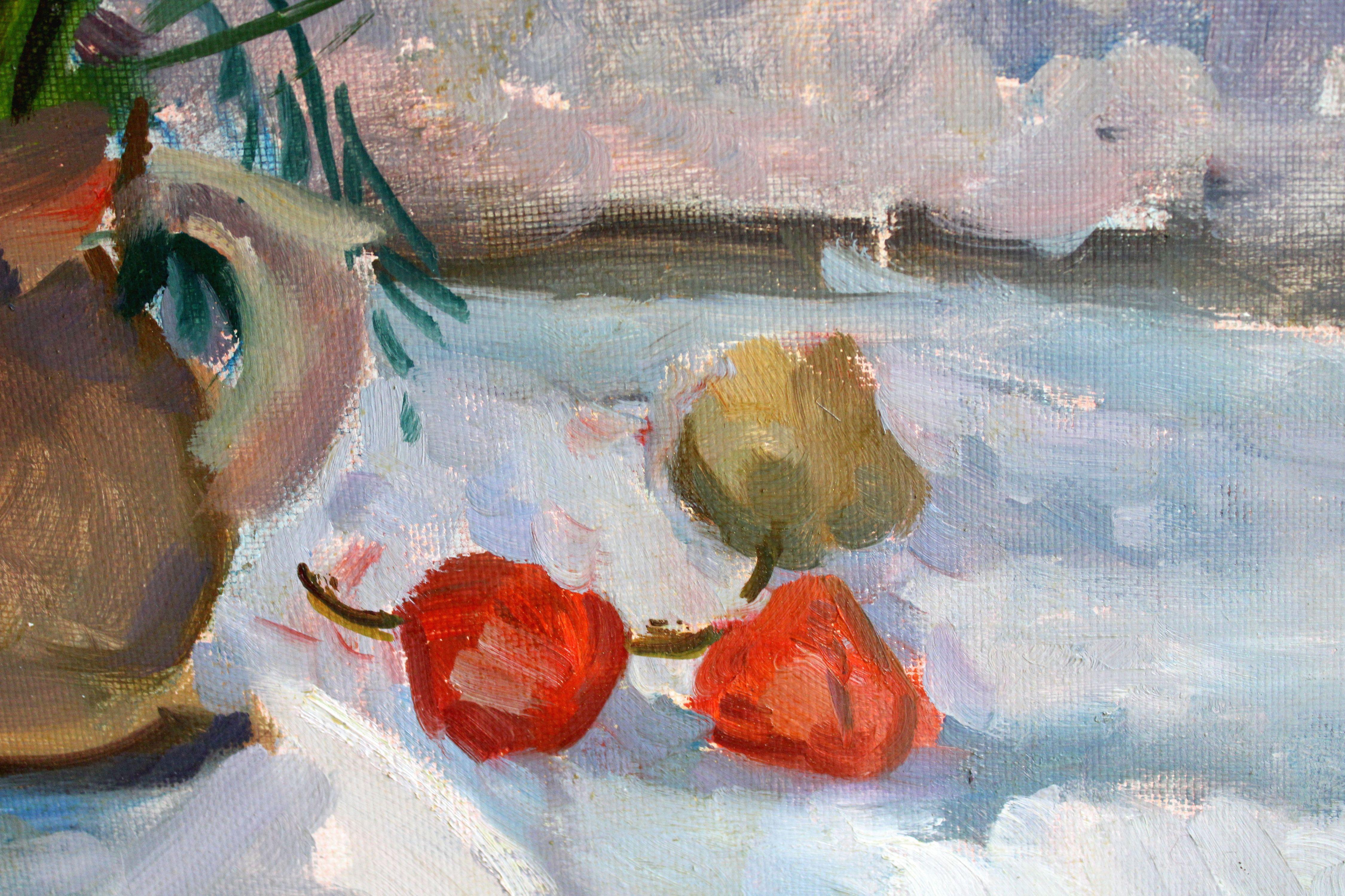 Delizia estiva. Olio su tela, 90 x 69, 5 cm in vendita 1