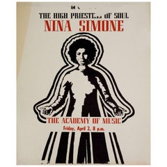 Nina Simone The High Priestess of Soul 1980s US Mini Poster