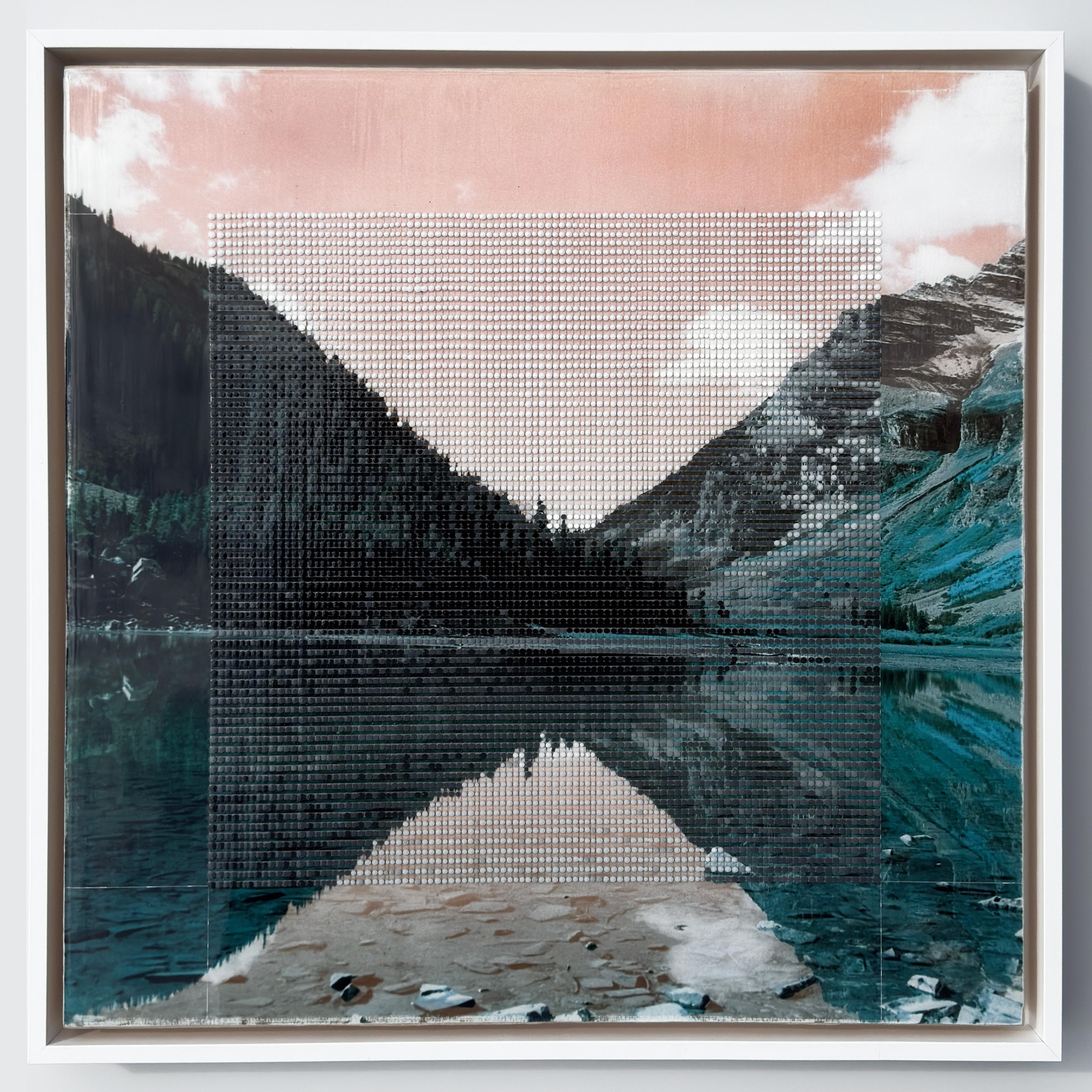 Borrowed Landscapes Study No. 18/Maroon Bells, Crater Lake - Mixed Media Art by Nina Tichava