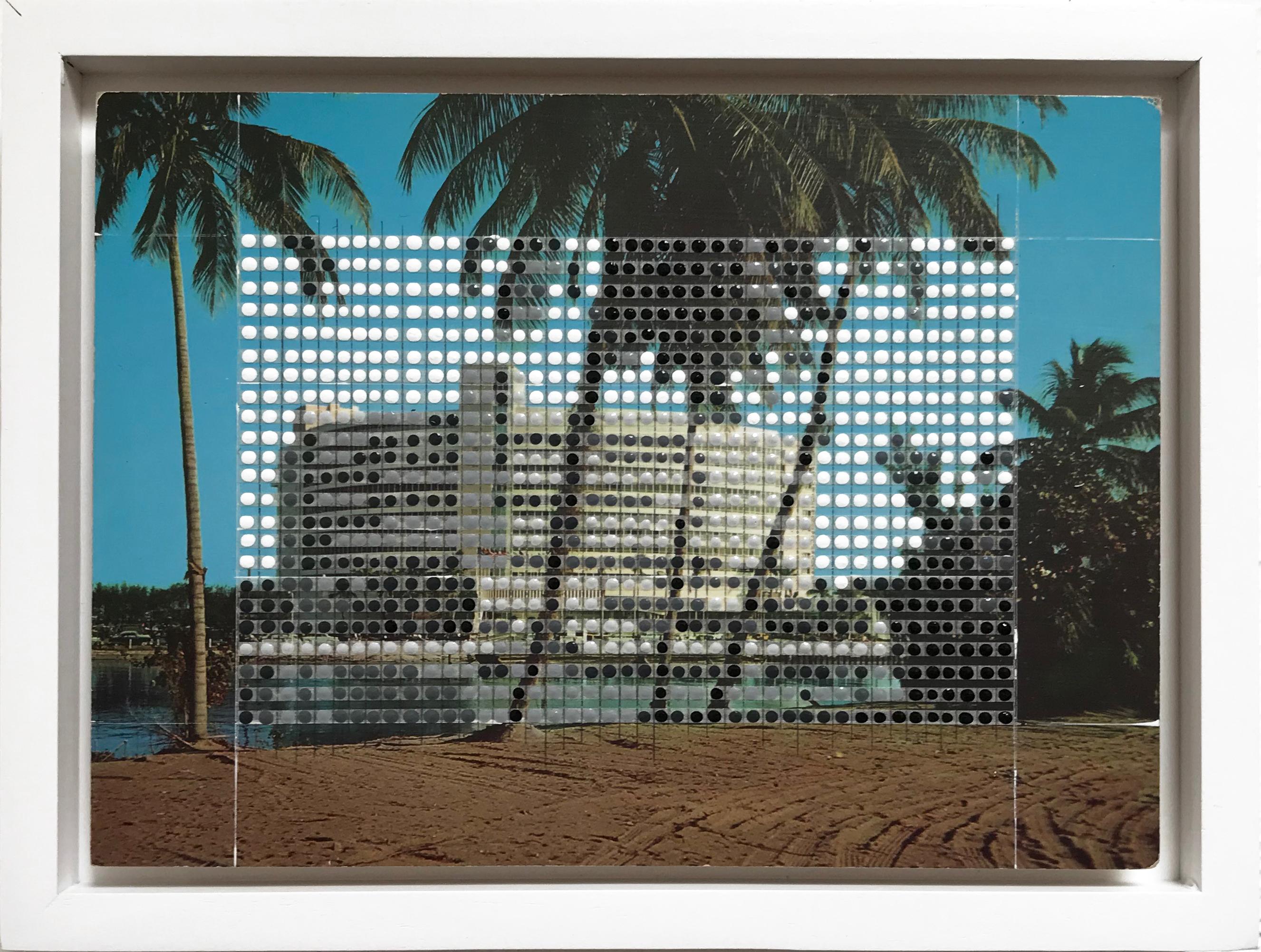 Borrowed Landscapes Study No.150/FL, Miami Beach, Fontainebleau Hotel - Mixed Media Art by Nina Tichava