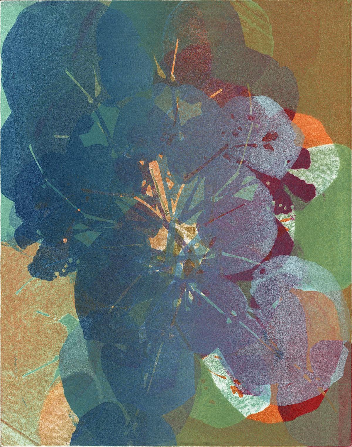Print di Nina Tichava - Foglie di aster + erba