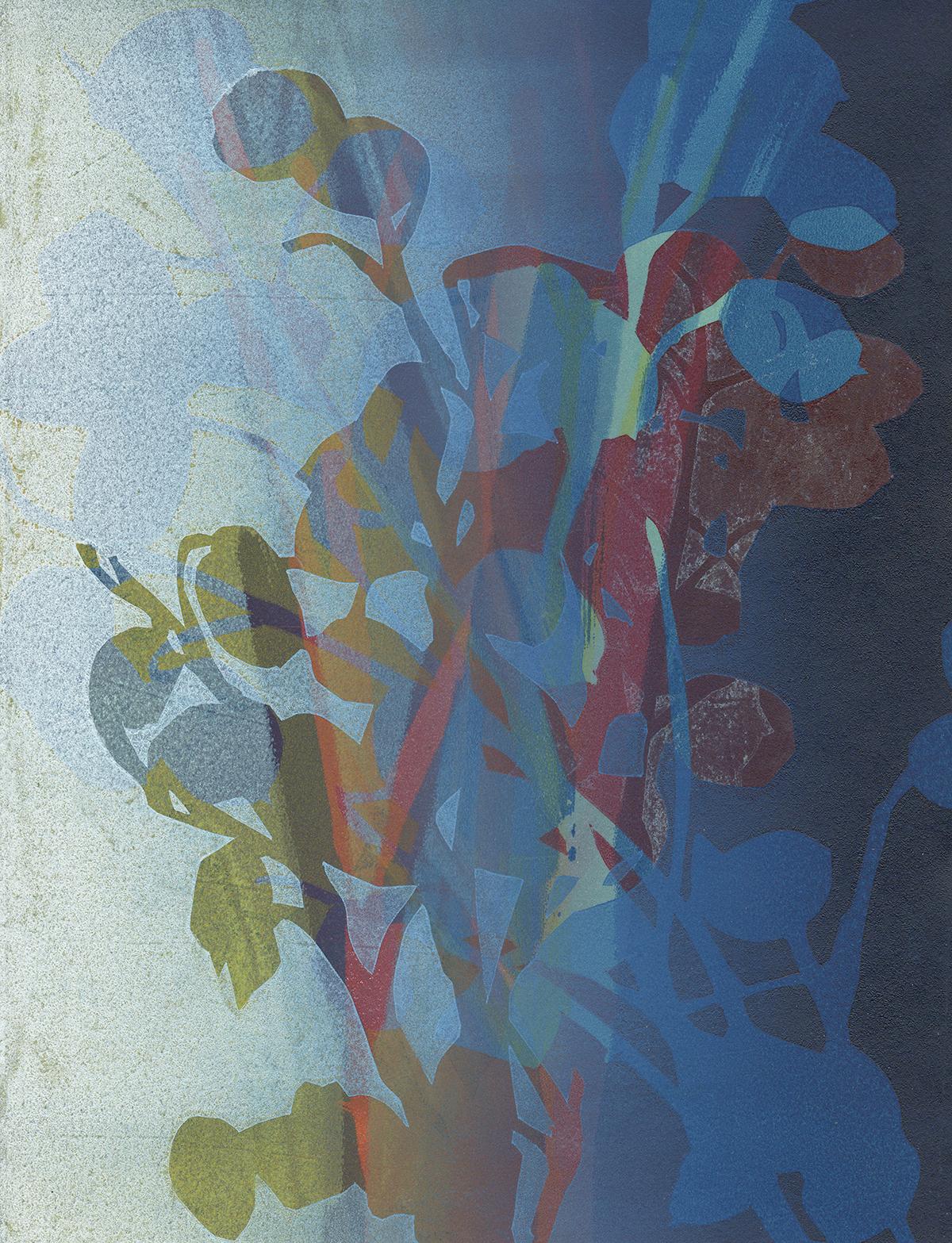 Feuille d'aster + Grass, Penny et Chêne - Print de Nina Tichava