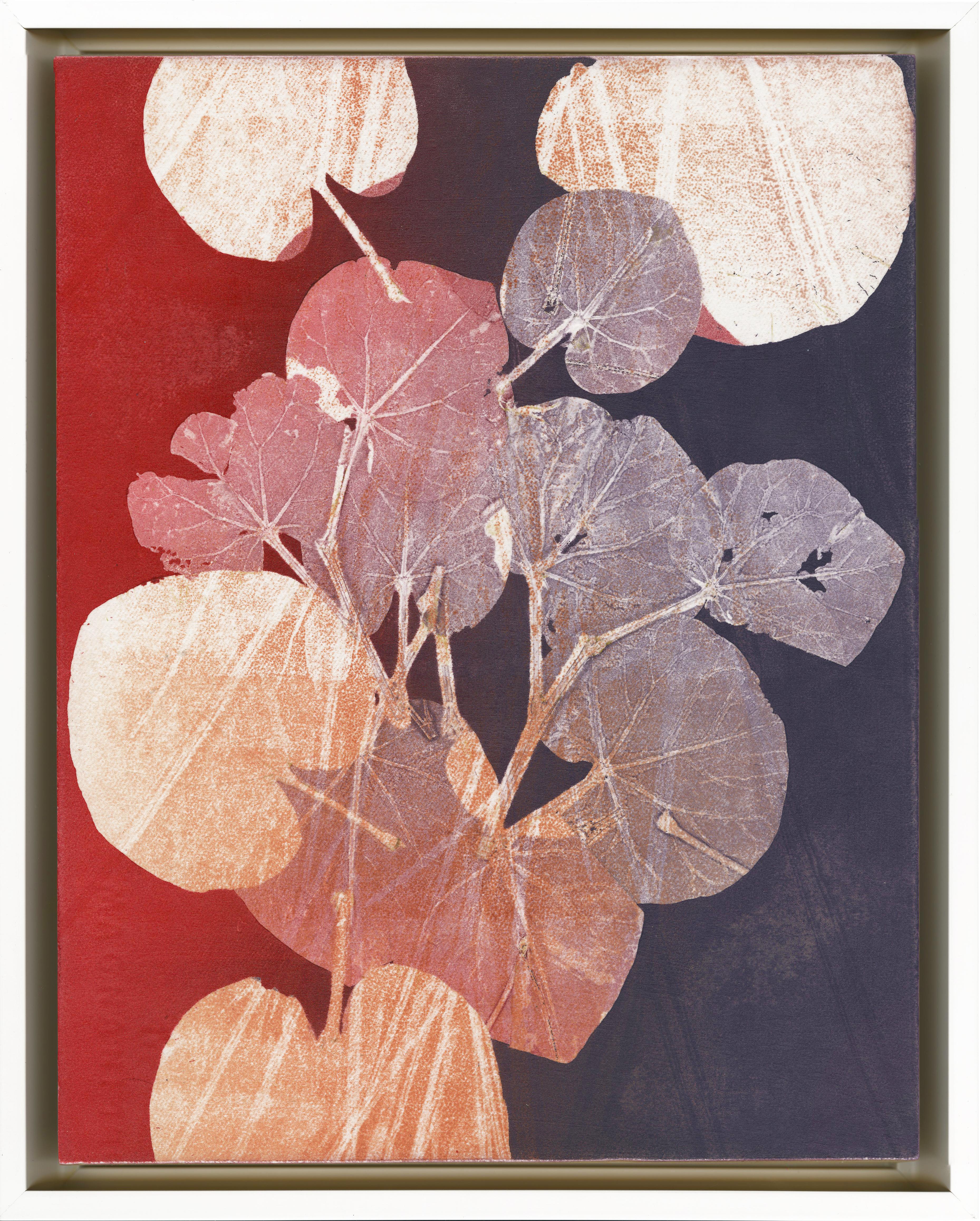 Terni 10-18/Aster Leaf, Grass and Moonwort in Violet + Scarlet For Sale 2