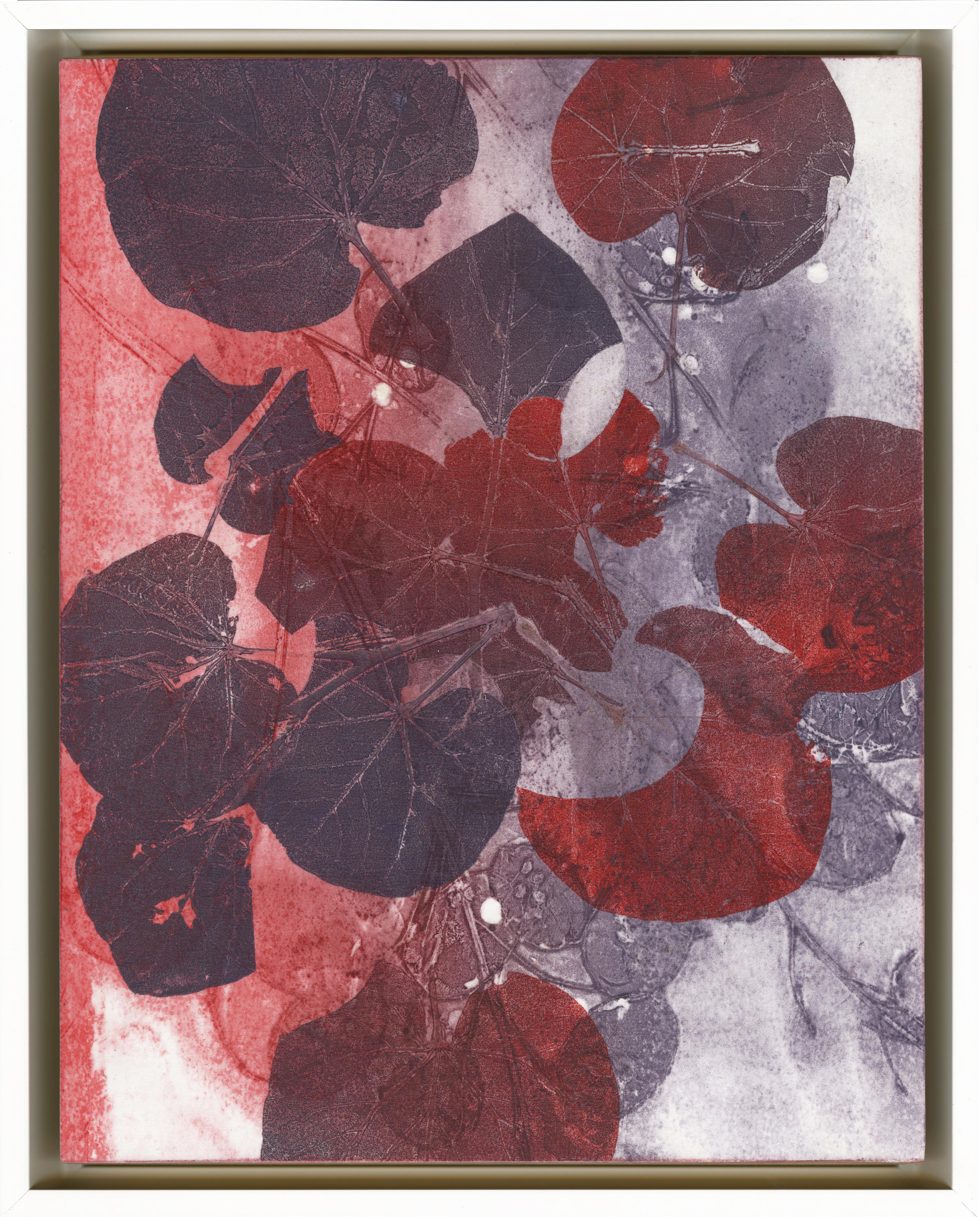 Terni 10-18/Aster Leaf, Grass and Moonwort in Violet + Scarlet For Sale 3