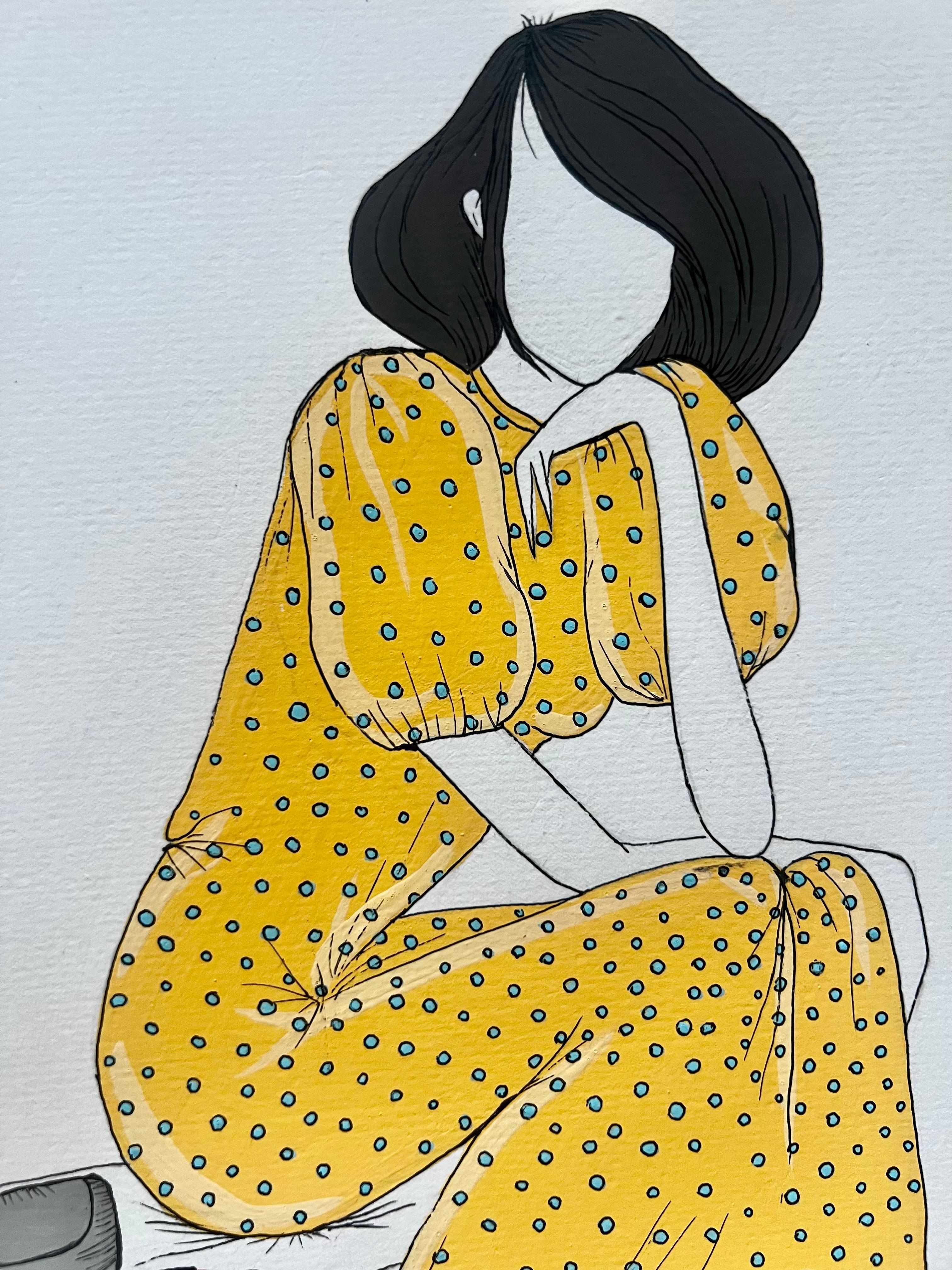 Bad date, 59x42cm, tempera/paper in vendita 3