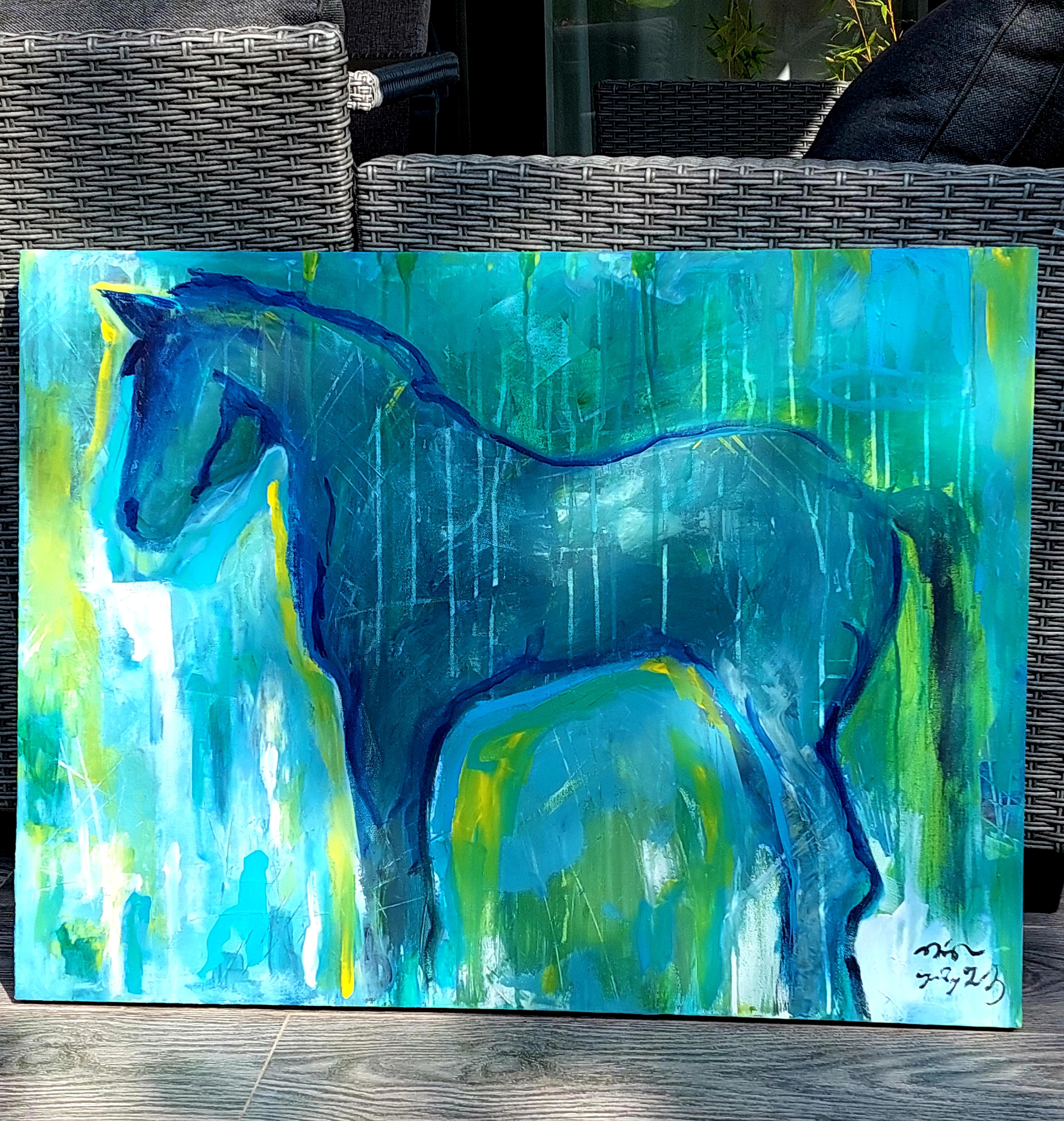Georgian Contemporary Art by Nina Urushadze - Abstract Equine  For Sale 1
