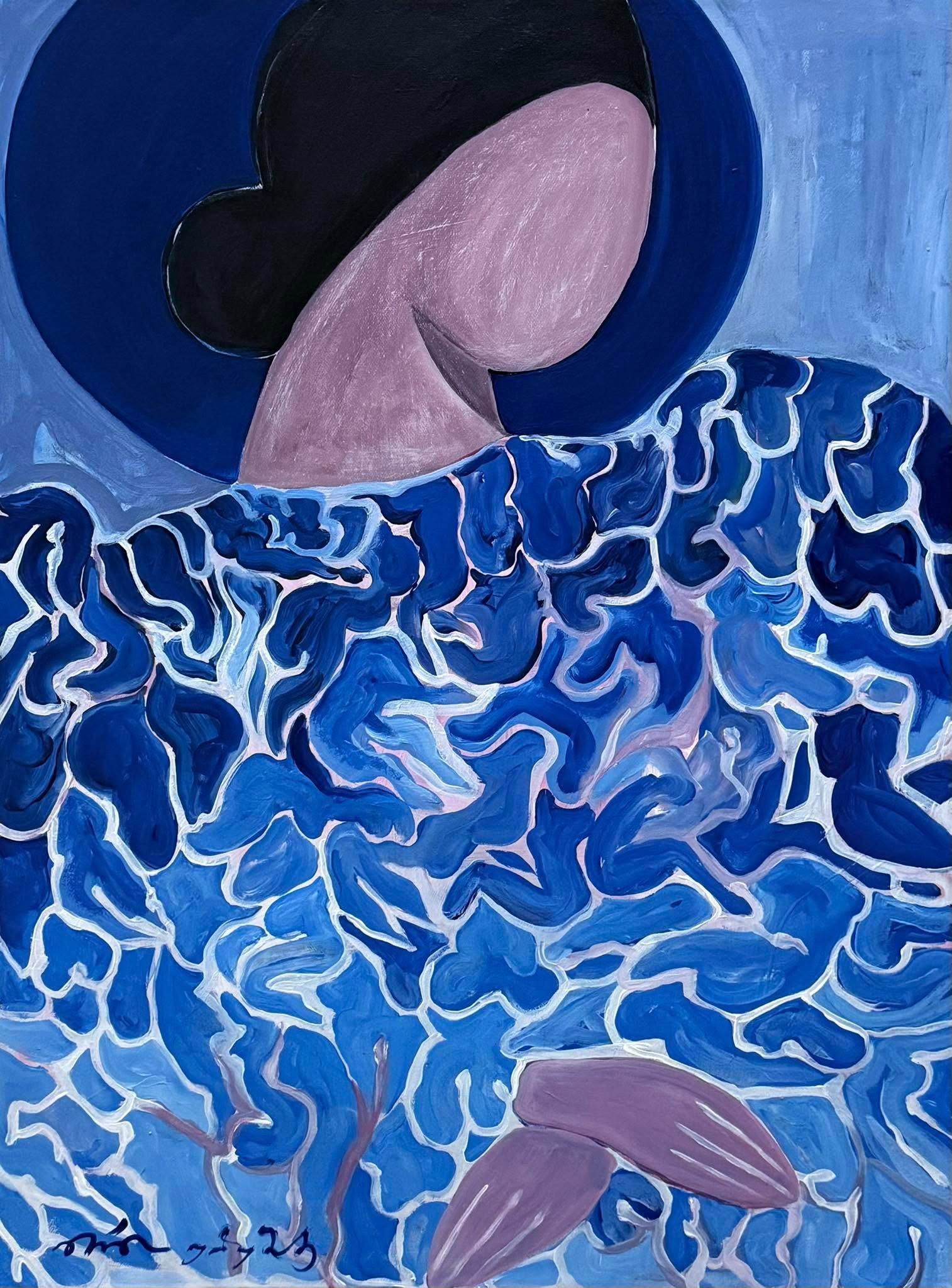 Georgian Contemporary Art by Nina Urushadze - Aura Blue