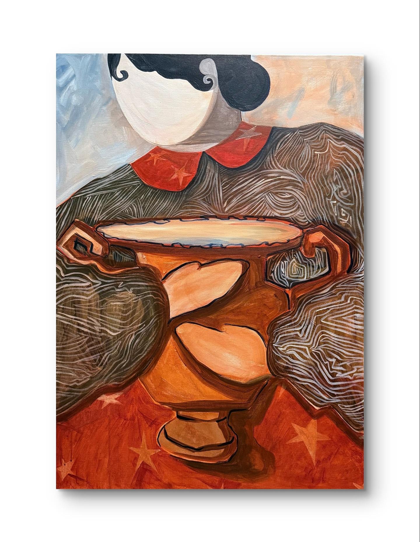 Acrílico sobre lienzo

Nina Urushadze es una artista georgiana nacida en 1983 que vive y trabaja en Tiflis, Georgia. Es licenciada por la Academia Estatal de Arte Apollon Kutateladze de Tiflis y por el Instituto de Asia y África de la Universidad