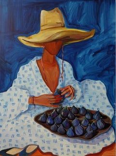 Georgian Contemporary Art by Nina Urushadze - Lady With Figs