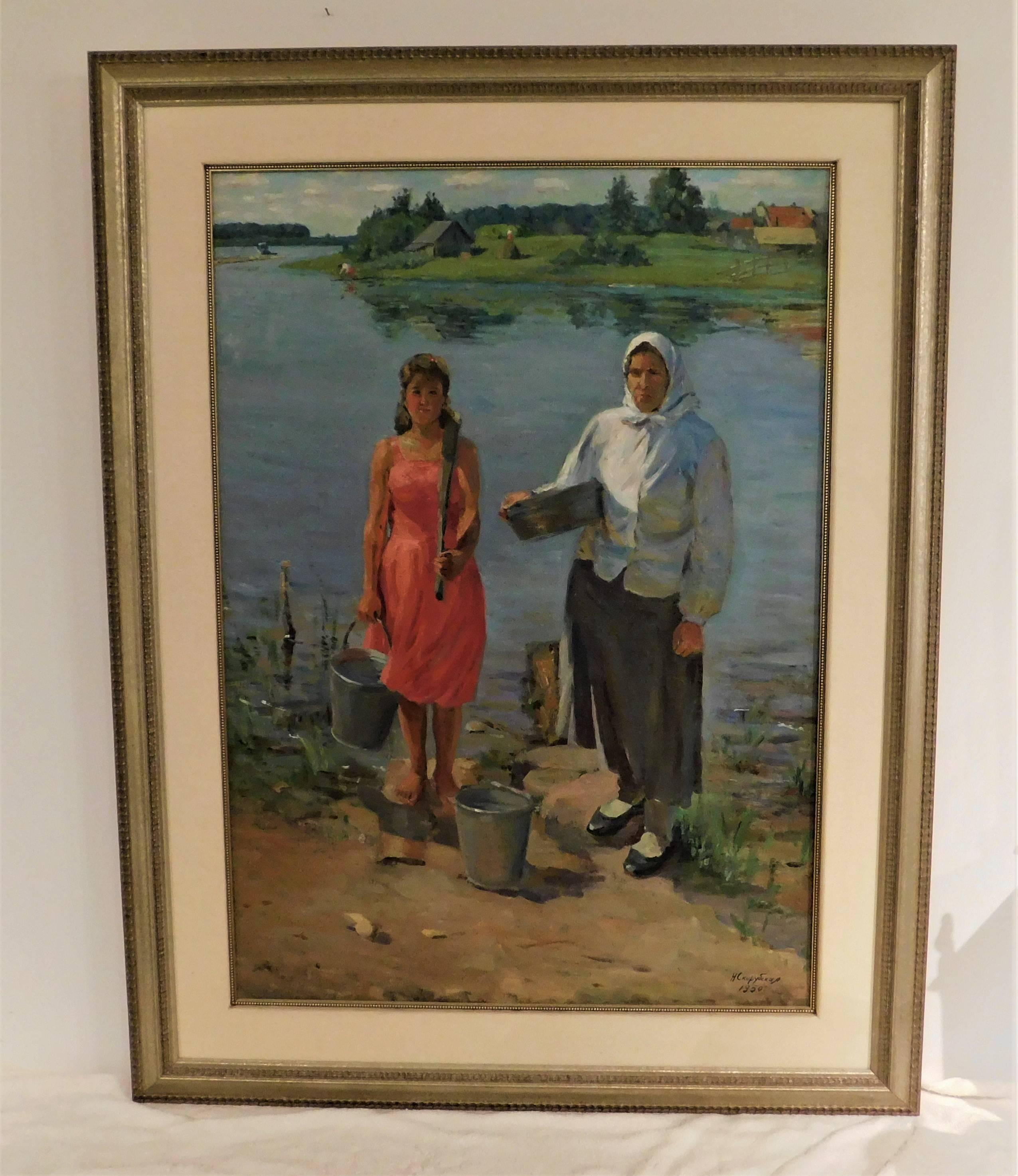 Nina Vasilyevna Skorubskaya huile sur toile Excellent état - En vente à Hamilton, Ontario
