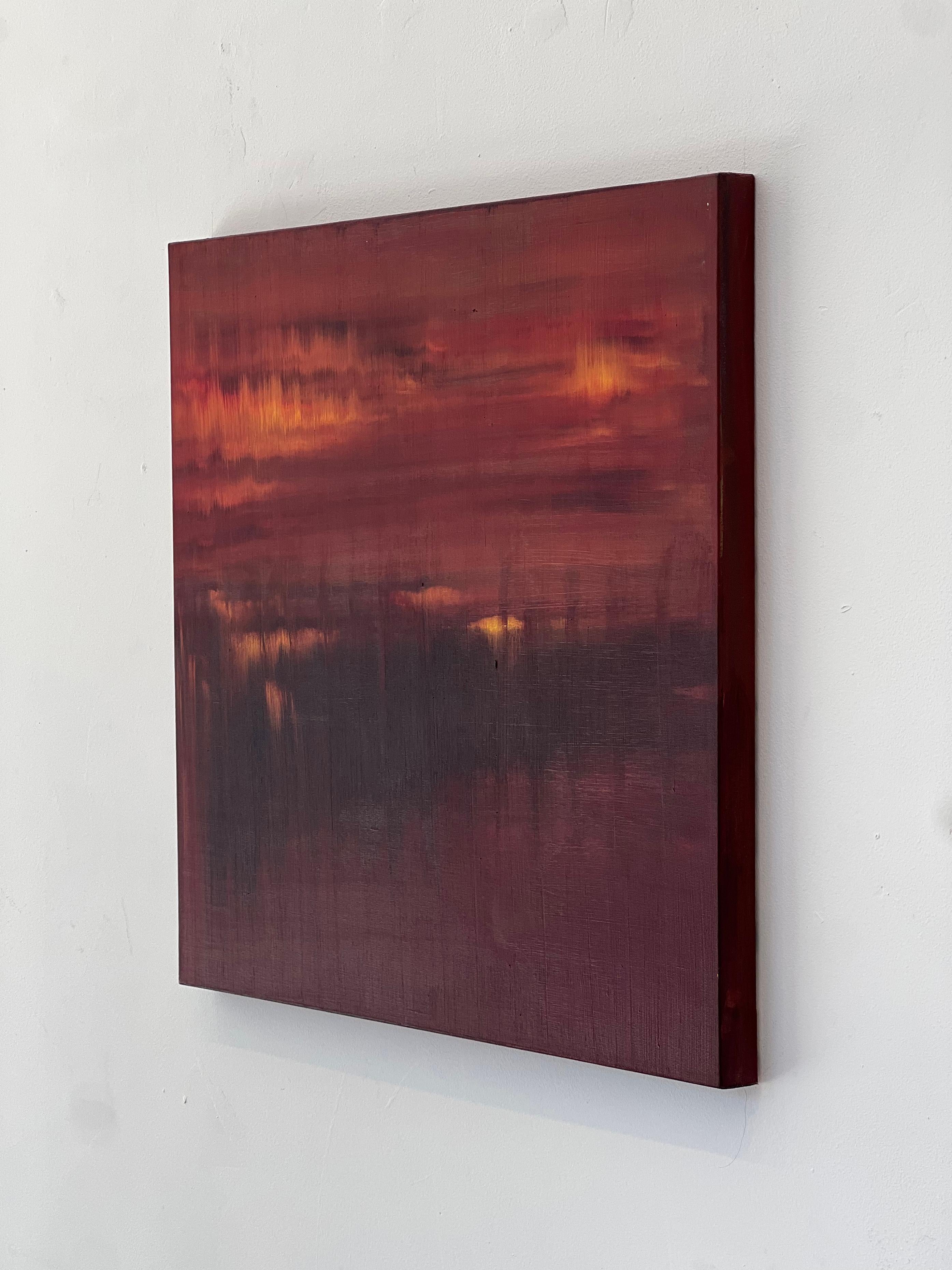 Nach den Feuern – Acryl auf Leinwand (Braun), Abstract Painting, von Nina Weintraub